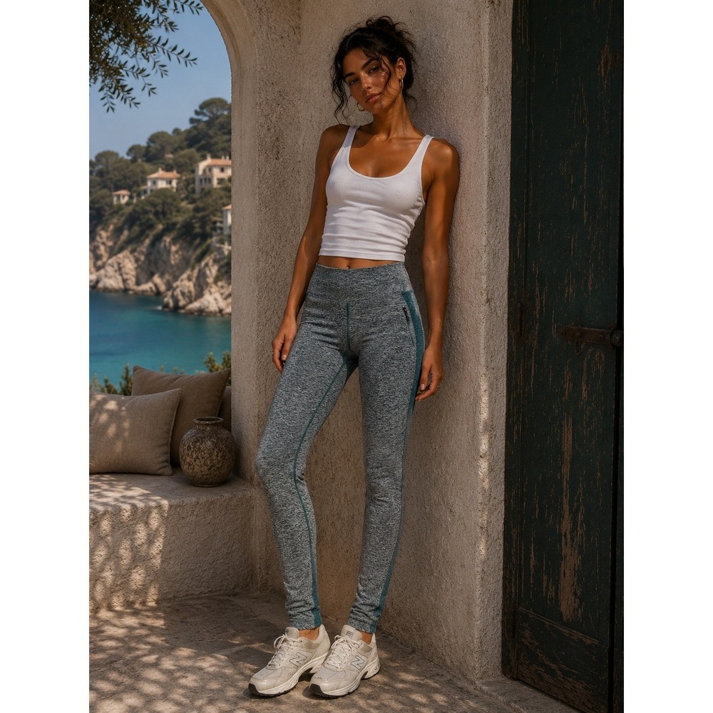 Gymshark Leggings Womens Small Green Vital Seamless Athleisure